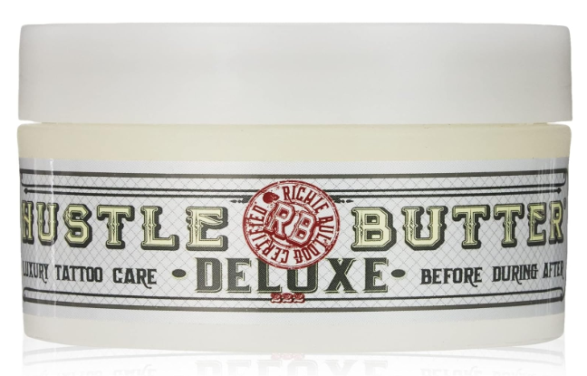 curación y cuidado tatuaje nuevo crema Hustle Butter deLuxe