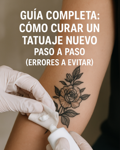 cómo curar tatuaje nuevo reciente aftercare tatoo Lienzo de piel
